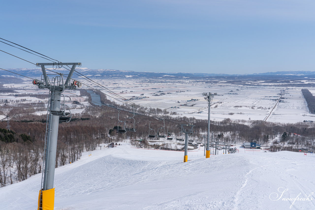 士別市日向スキー場　本当に明日でシーズン終了？！積雪たっぷり春雪セッション(^_-)-☆